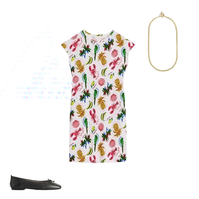 2nd bundle featuring 2 items which compliment Leah Jersey T-shirt Dress-Tropical Bonanza Vine