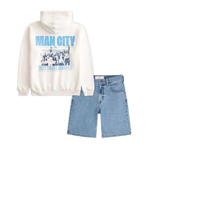 Relaxed Manchester City Graphic Hoodie
