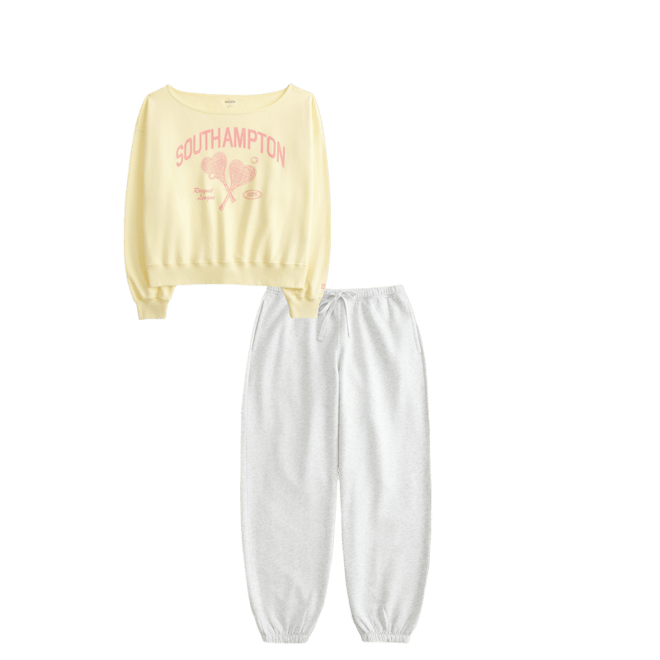 Easy Off-the-Shoulder Southampton Graphic Sweatshirt