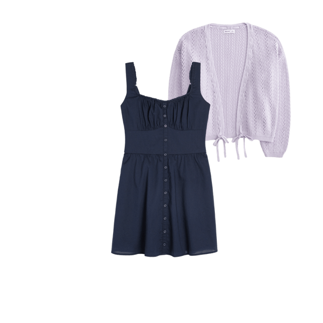 Button-Front Mini Dress