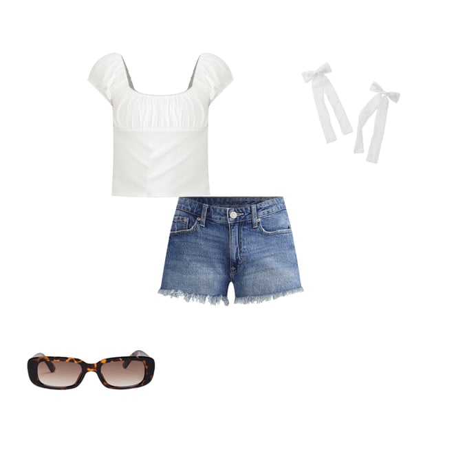 Curvy High-Rise Denim Shorty Shorts