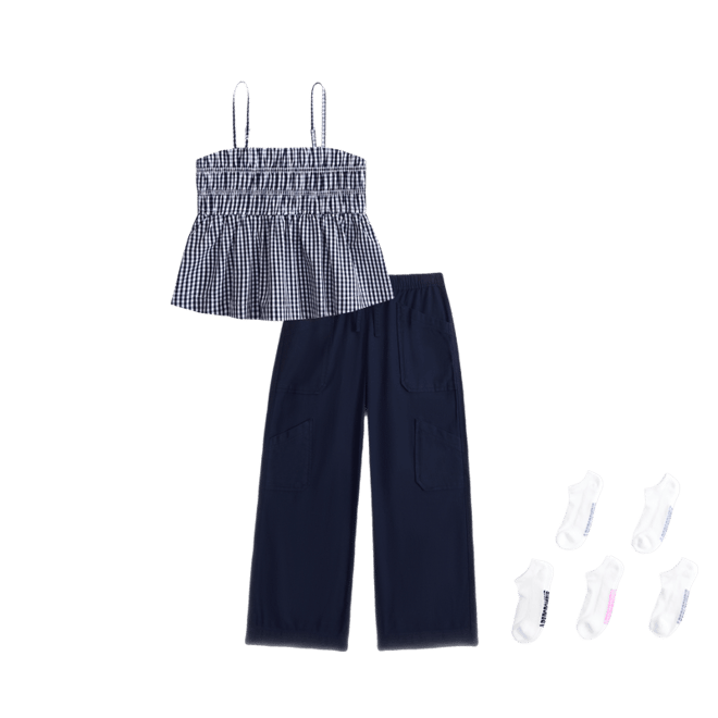 poplin babydoll set top