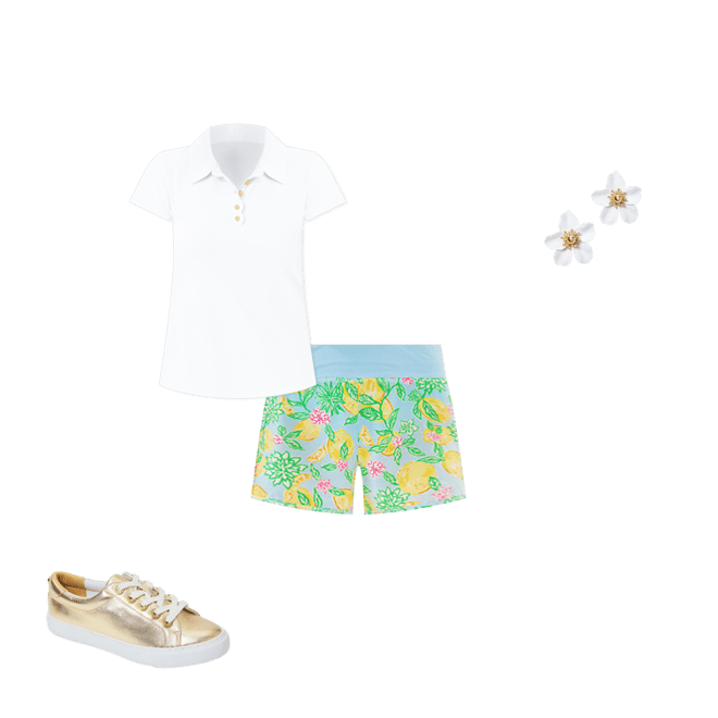 UPF 50+ Luxletic Frida Scallop Polo Top | Lilly Pulitzer UPF 50+ Luxletic Frida Scallop Polo Top | Lilly Pulitzer