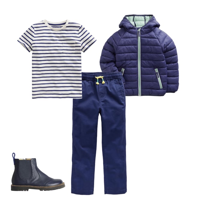 3rd bundle featuring 3 items which compliment Pack-Away Padded Jacket-College Navy