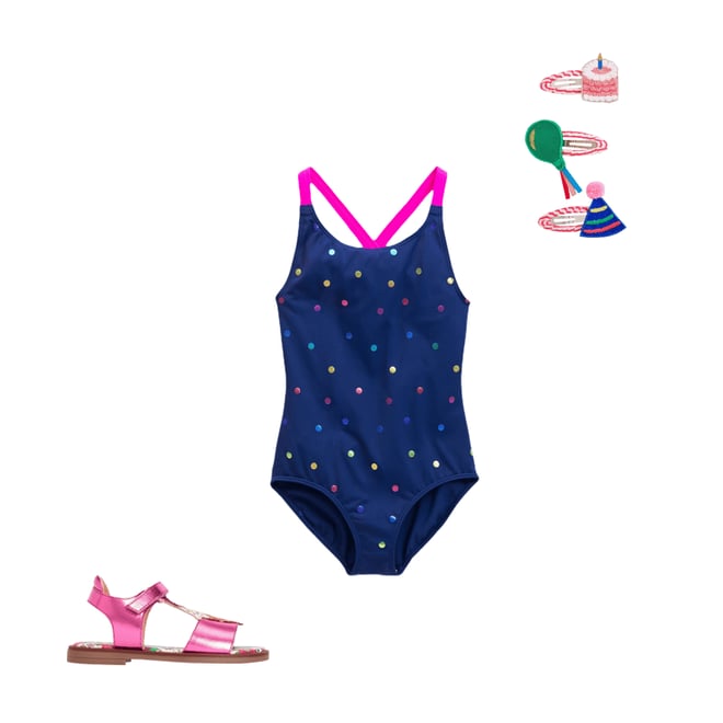 3rd bundle featuring 2 items which compliment Cross-back Printed Swimsuit