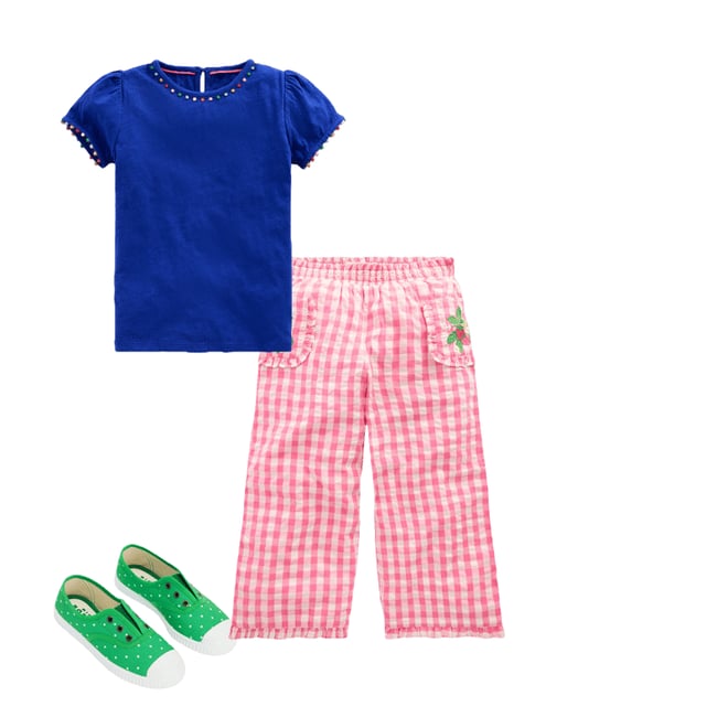2nd bundle featuring 2 items which compliment Ali Puff Sleeve Pom T-shirt-Bright Blue