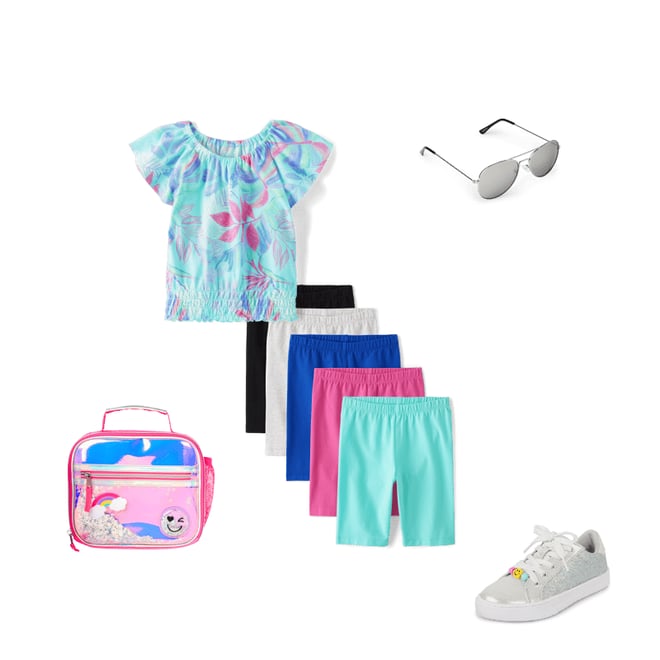 2nd bundle featuring 4 items which compliment Girls Print Smocked Top