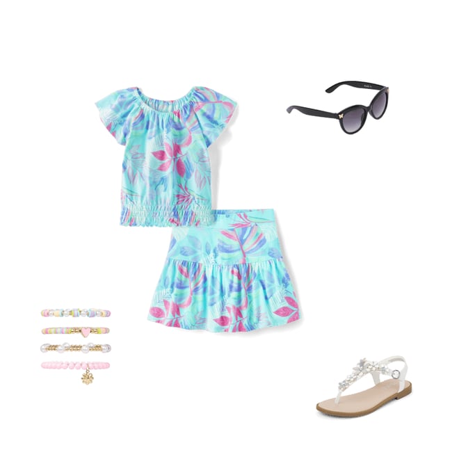 3rd bundle featuring 4 items which compliment Girls Print Smocked Top
