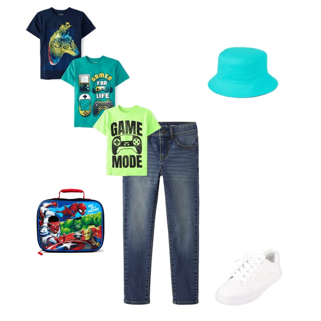 3rd bundle featuring 4 items which compliment Boys Reversible Bucket Hat