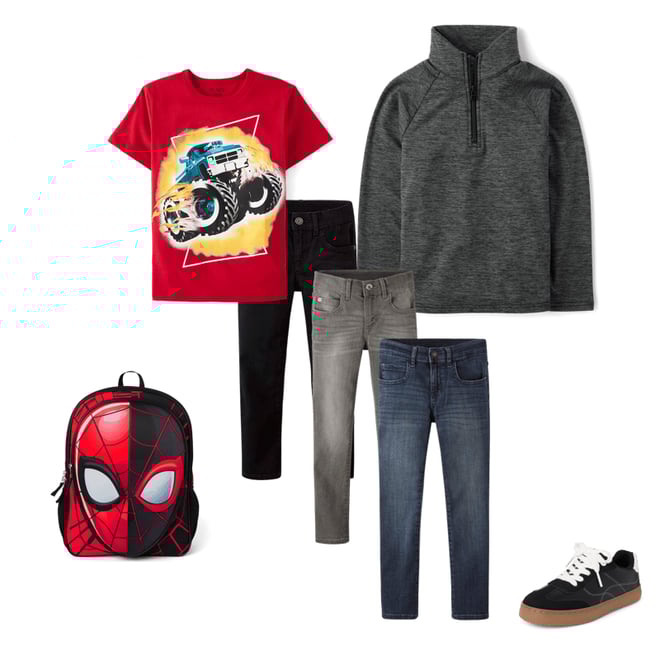 6th bundle featuring 4 items which compliment Boys Cozy Active Marl Quarter Zip Pullover