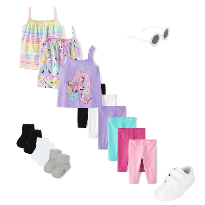 1st bundle featuring 4 items which compliment Toddler Girls Capri Leggings 6-Pack