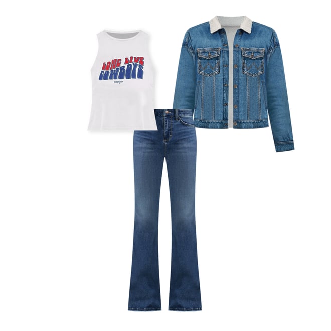 Women's Wrangler Bespoke High Rise Flare Jean in Lily