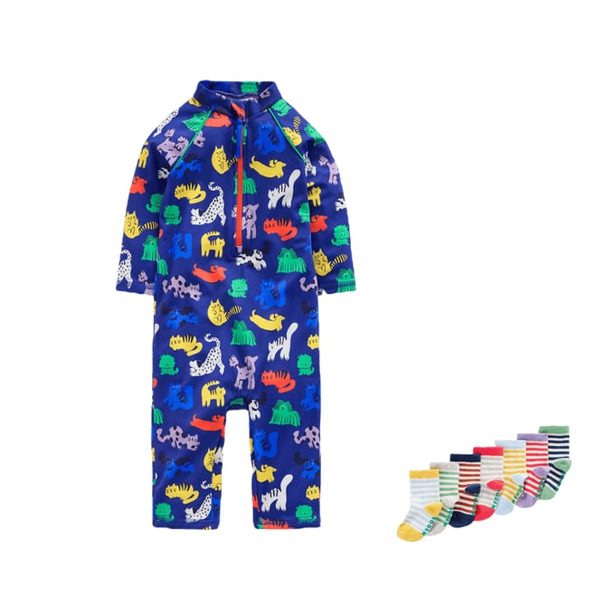 3rd bundle featuring 1 items which compliment Fun Sun Safe Surfsuit-Sapphire Blue Rainbow Pets