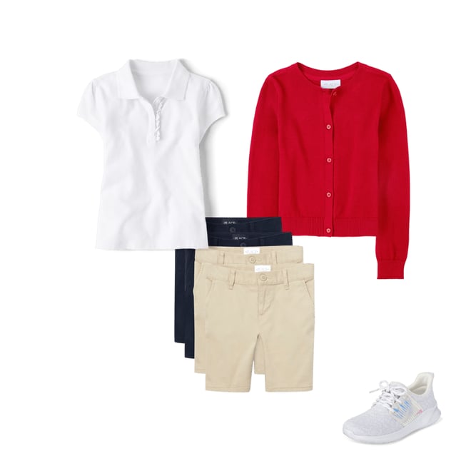 3rd bundle featuring 3 items which compliment Girls Uniform Ruffle Pique Polo - Plus