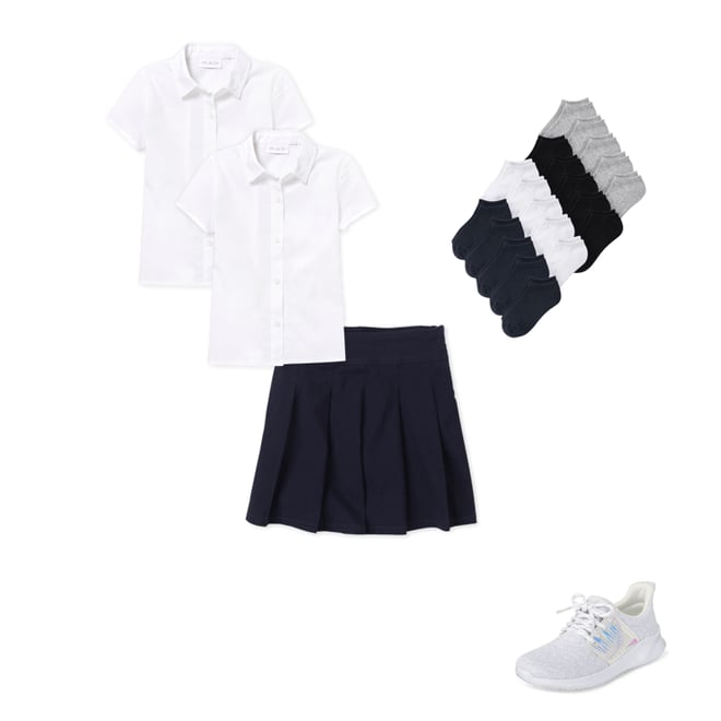 5th bundle featuring 3 items which compliment Girls Uniform Button Up Shirt 2-Pack