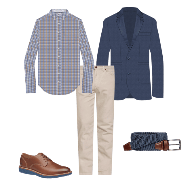 Men's Stretch Knit Belt in Navy | Johnston & Murphy