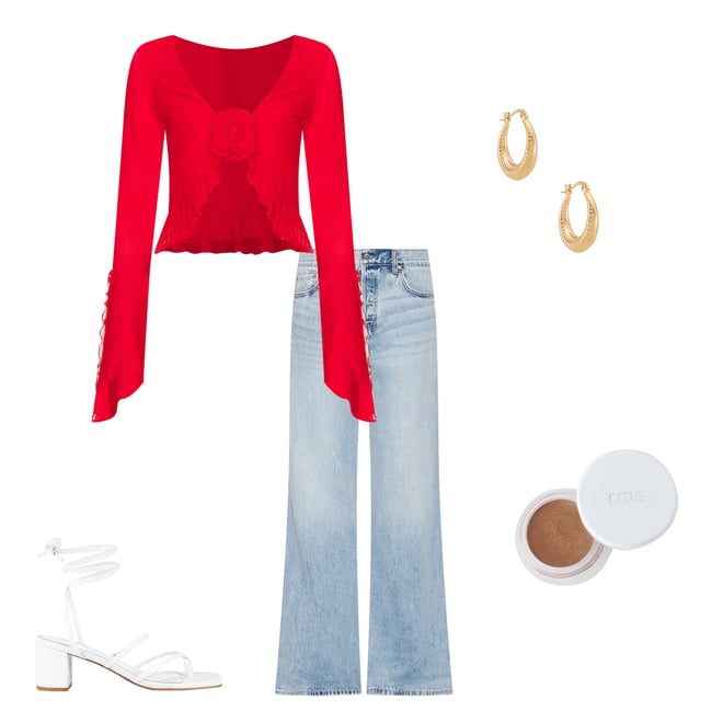 4th bundle featuring 4 items which compliment x Maggie MacDonald Jade Low Rise Relaxed Flare