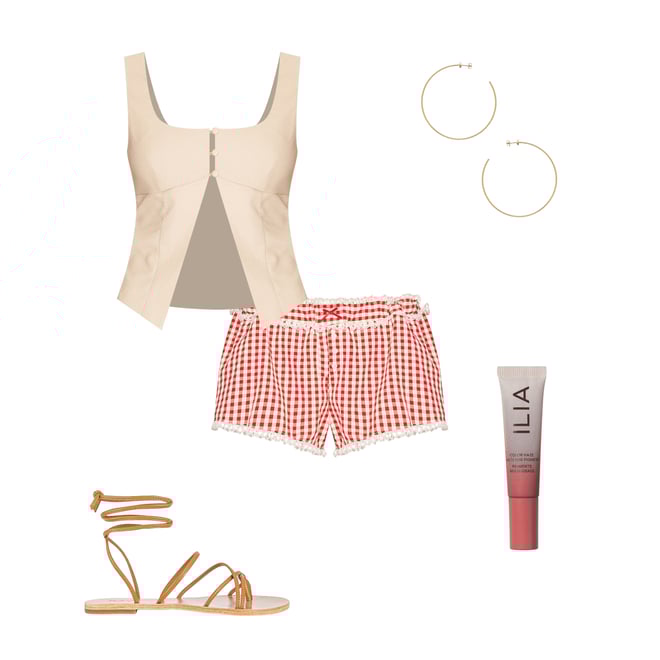 3rd bundle featuring 4 items which compliment Scotch Bonnet Gingham Short