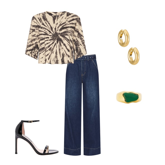 2nd bundle featuring 4 items which compliment Taylor High Rise Wide Leg Jeans
