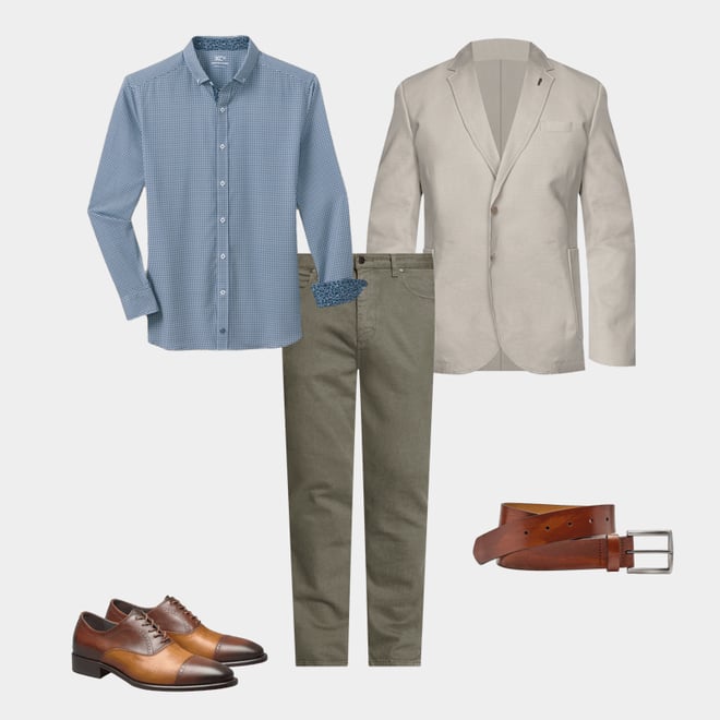 2nd bundle featuring 4 items which compliment Washed Cotton Dobby Blazer