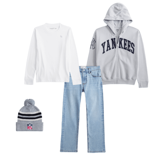 new york yankees graphic full-zip hoodie