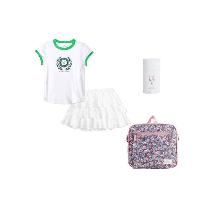 ruffle and lace mini skort