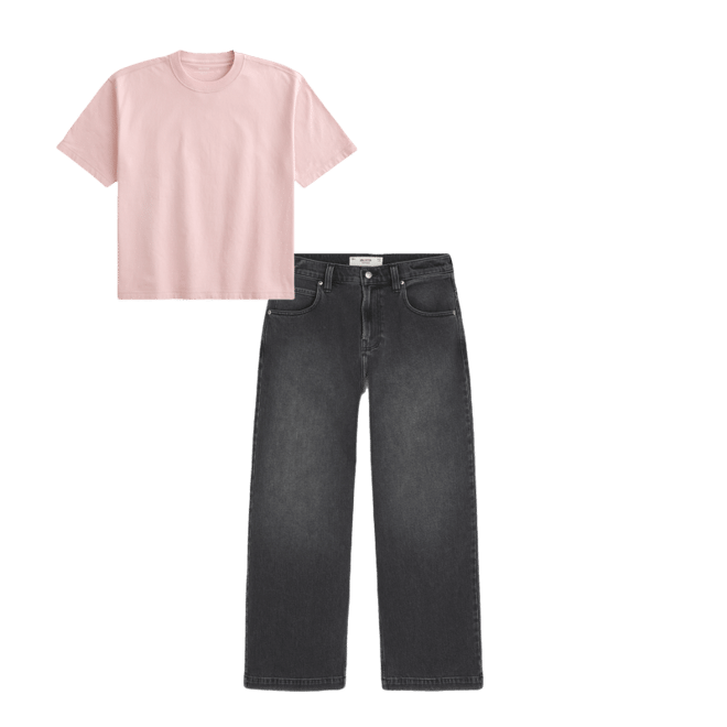 Boxy Crop Heavyweight Washed Crew T-Shirt