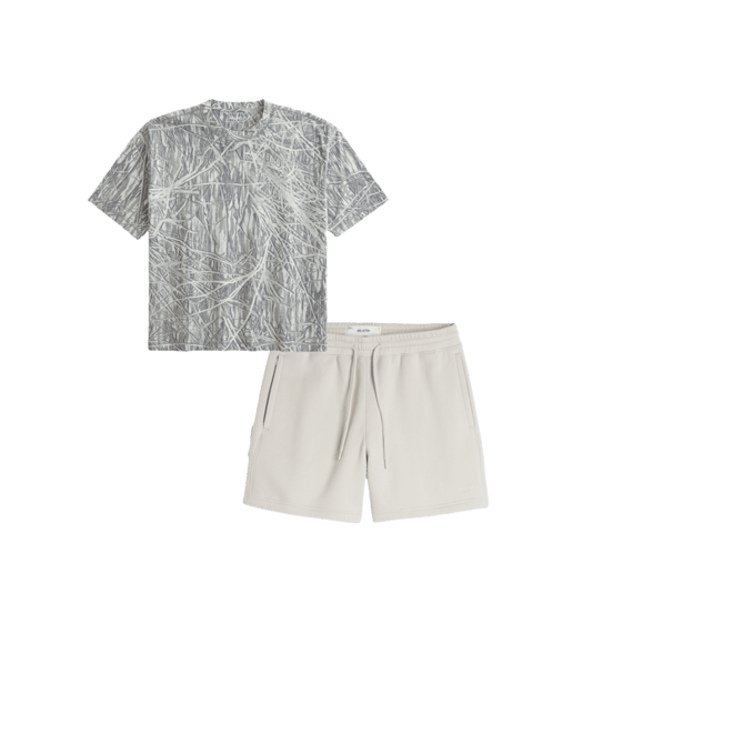 Boxy Crop Heavyweight Camo Crew T-Shirt