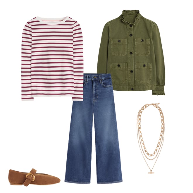 1st bundle featuring 4 items which compliment Olivia Long Sleeve Breton-Deep Wisteria Stripe