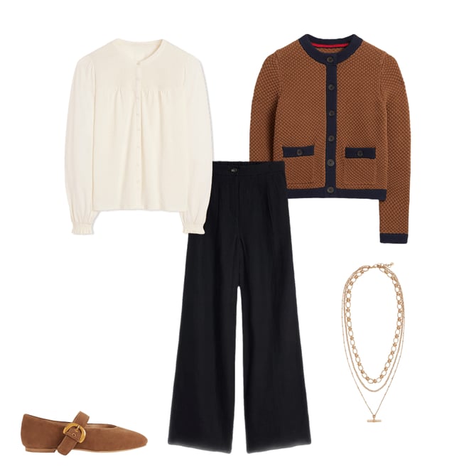 3rd bundle featuring 4 items which compliment Libby Knitted Jacket-Camel