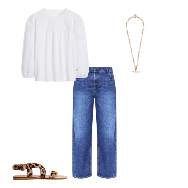 1st bundle featuring 3 items which compliment May Broderie Top-White