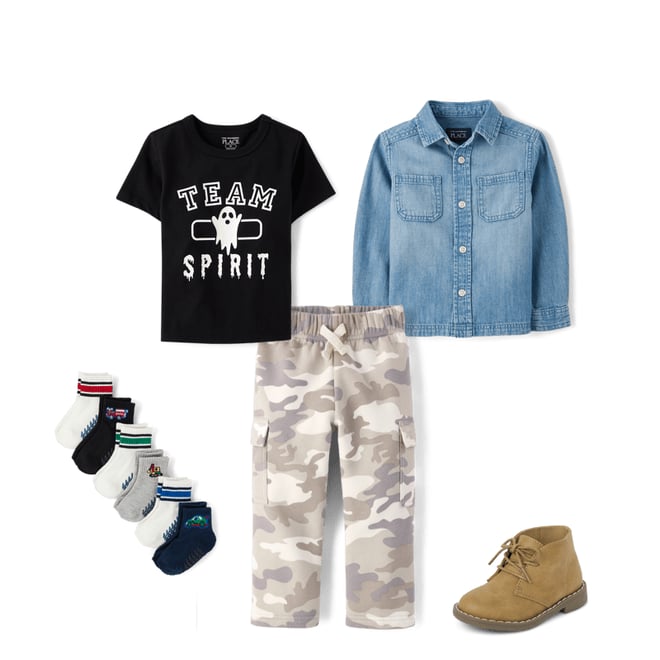 2nd bundle featuring 4 items which compliment Baby And Toddler Chambray Utility Button Up Shirt