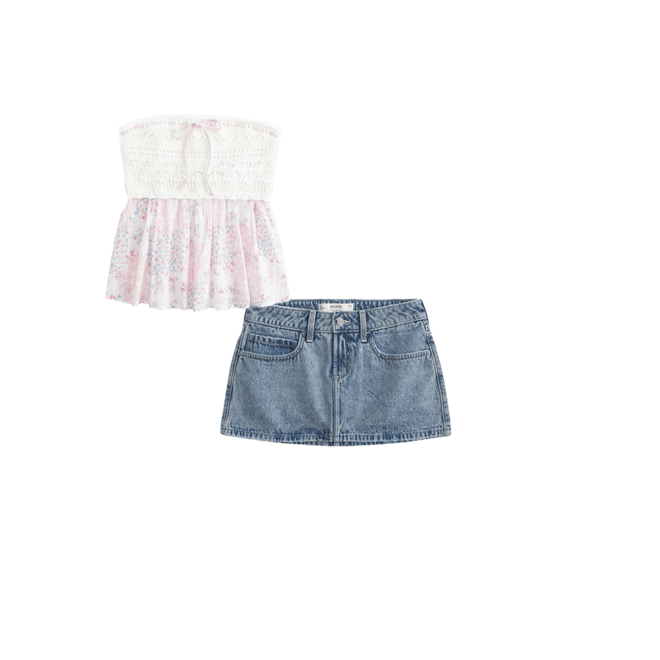 Easy Crochet-Style Fabric Mix Strapless Top