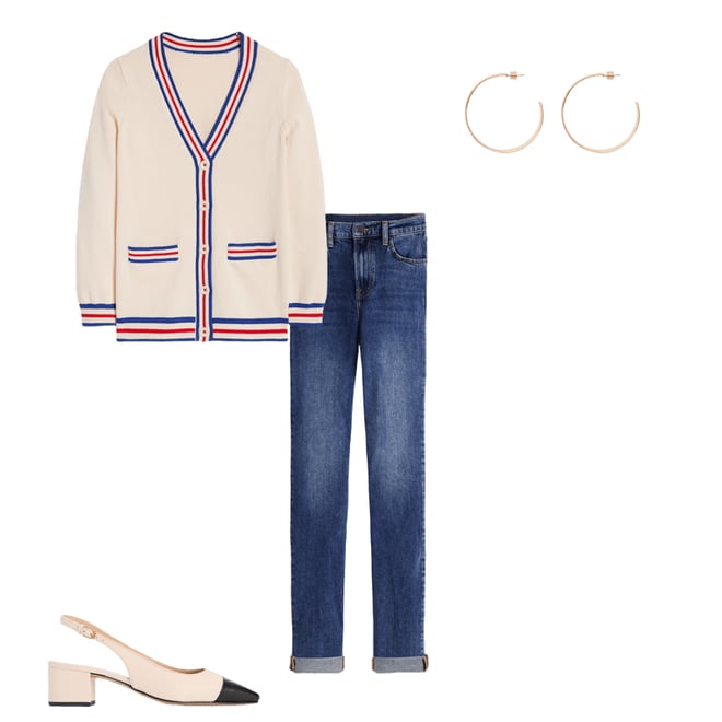 1st bundle featuring 3 items which compliment Ailsa Block Heel Slingbacks-Ecru