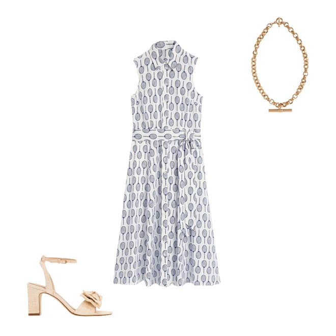 3rd bundle featuring 2 items which compliment Amy Sleeveless Shirt Dress-Ivory, Tennis