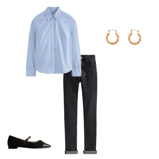 1st bundle featuring 3 items which compliment Sienna Cotton Shirt-Fine Blue Stripe