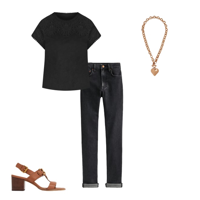 3rd bundle featuring 3 items which compliment Anya Broderie T-shirt-Black