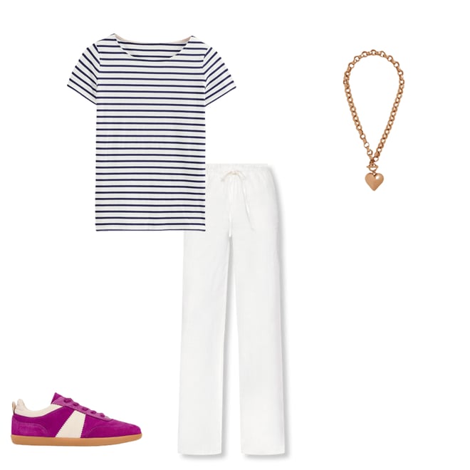 4th bundle featuring 3 items which compliment Islington Linen Trousers-White