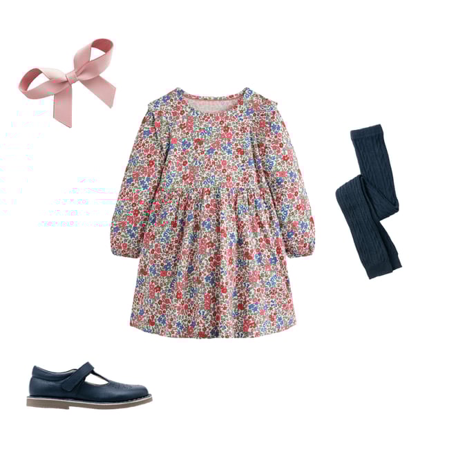 2nd bundle featuring 3 items which compliment Posie Long Sleeve Jersey Dress-Rose Pink Flowerbed