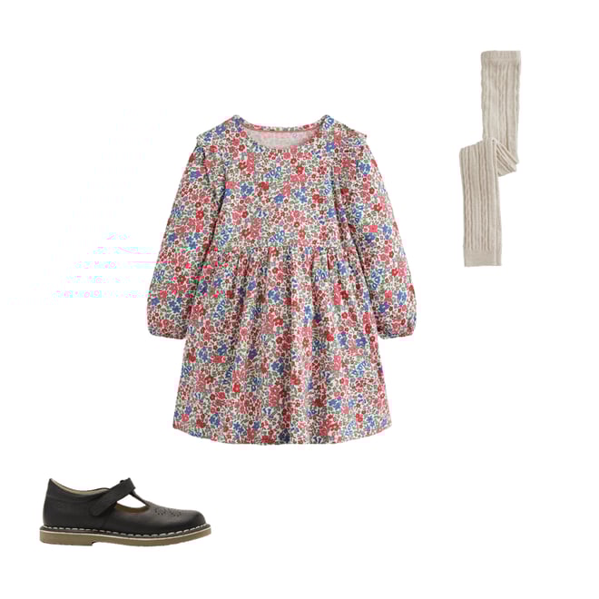 3rd bundle featuring 2 items which compliment Posie Long Sleeve Jersey Dress-Rose Pink Flowerbed