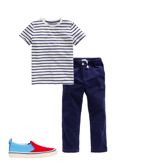 3rd bundle featuring 2 items which compliment Everyday Short Sleeve T-Shirt-Ivory/College Navy
