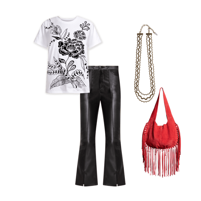 Buy THE SLIT FLARE VEGAN LEATHER PANT | Johnny Was