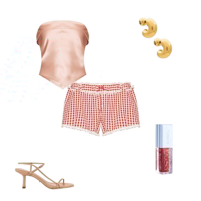 1st bundle featuring 4 items which compliment Scotch Bonnet Gingham Short