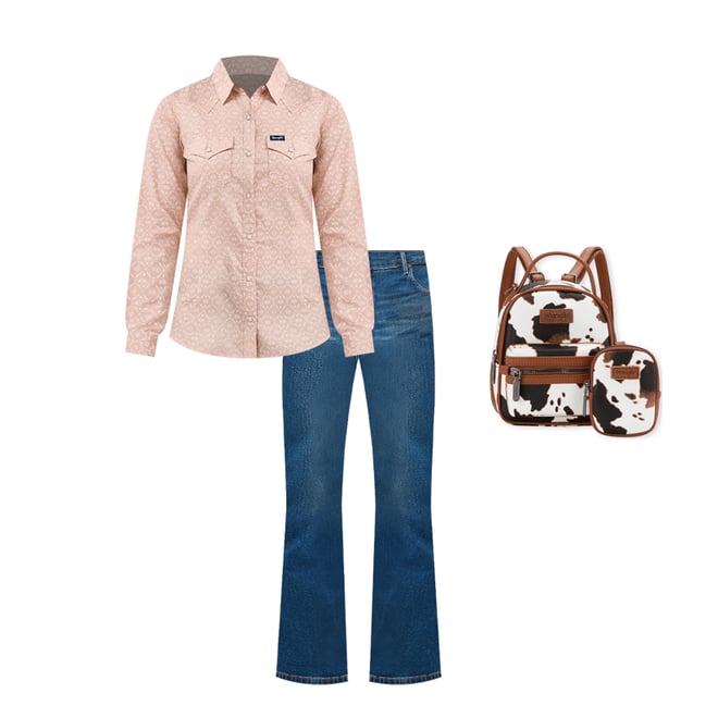 Women's Wrangler All Occasion Western Snap Shirt in Slate Stripe