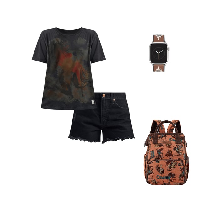 Wrangler x Lainey Wilson Horse Oversized Tee in Wild Horses