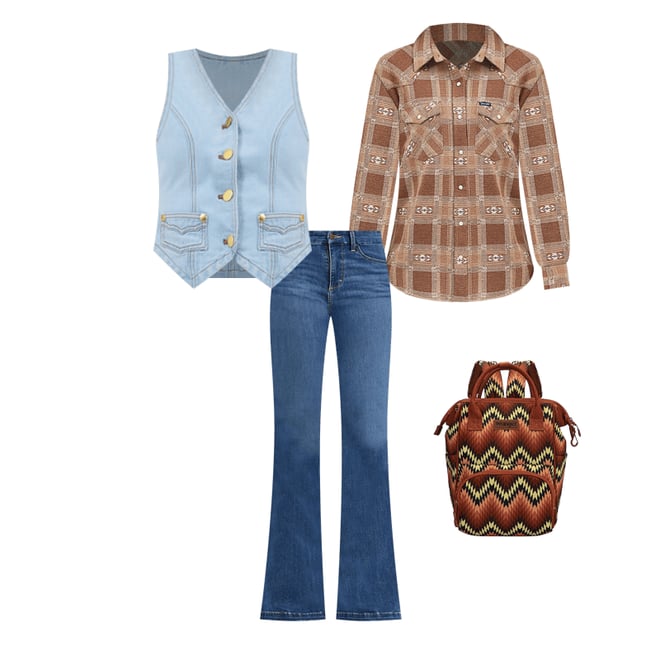 Women's Wrangler Bespoke High Rise Flare Jean in Elsie