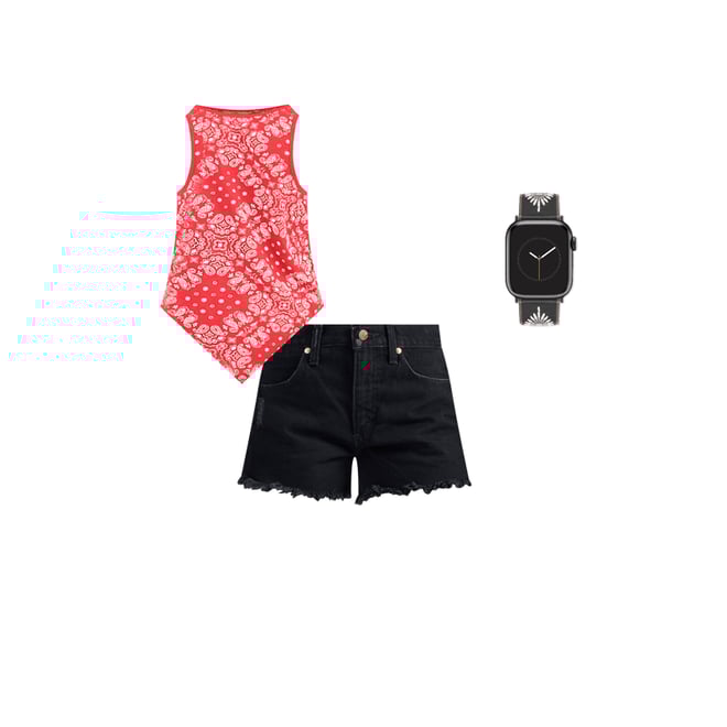 Women's Wrangler Allover Bandana Print Tank in Red