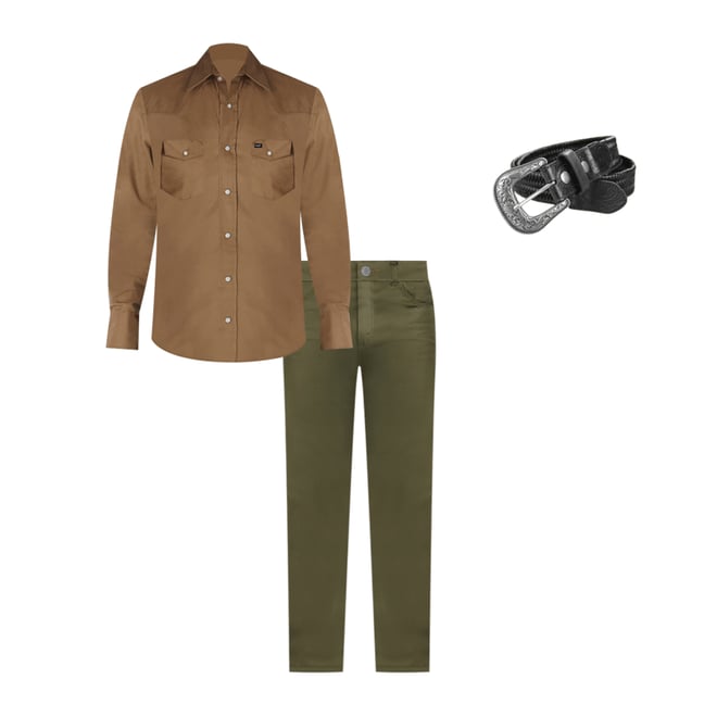 Cowboy Cut® Firm Finish Long Sleeve Western Snap Solid Work Shirt in Rawhide