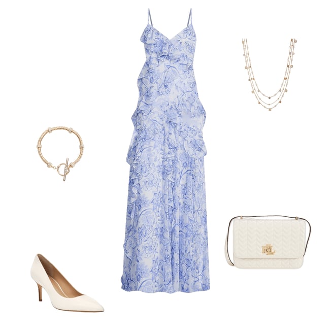 Lauren Ralph Lauren Crystal Gold Tone Pave Roundell Flex