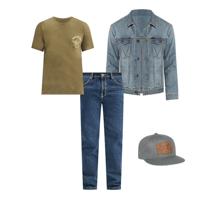 WRANGLER / WASHED TRUCKER JACKET　25SS Men's Wrangler® Classic Denim Trucker Jacket | Light Wash